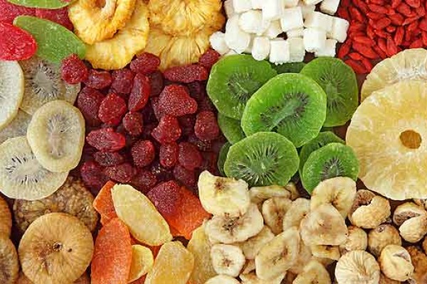 Christmas snacks with dried fruits