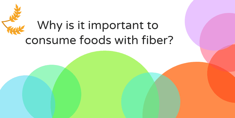 Why is it important to consume foods with fiber?